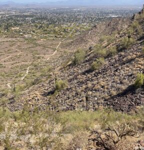 Overlooking the 40th St Trailhead in Phoenix