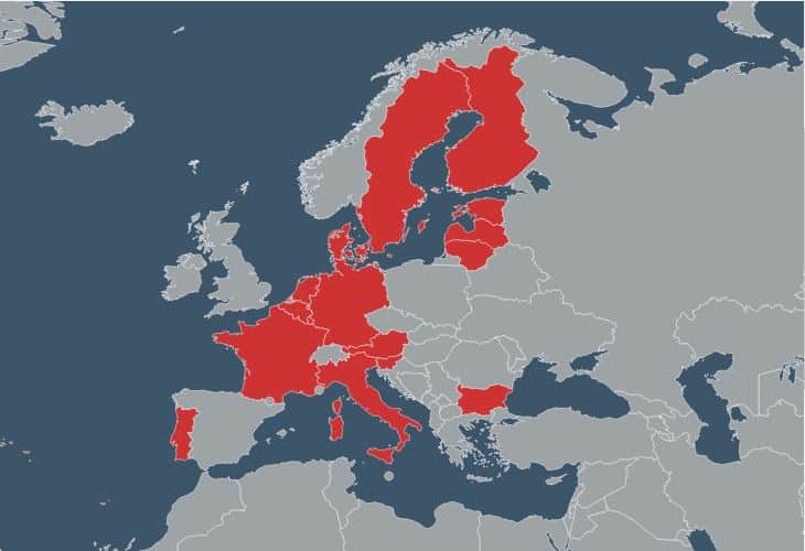 17 countries in the Unitary Patent