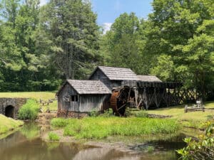 photograph of old grain mill at Meadows of Dan Virginia