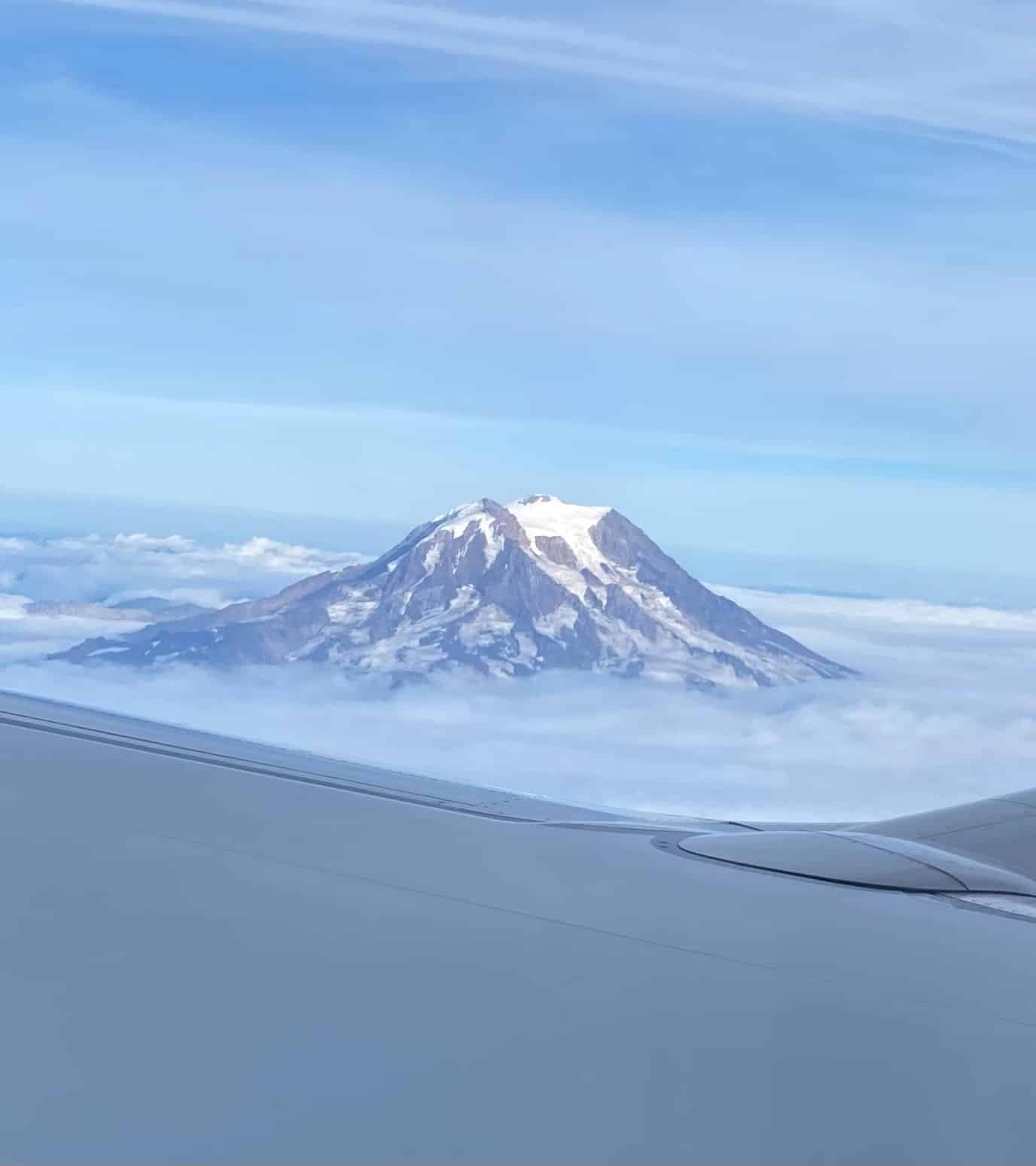 Mt Rainier from the plane