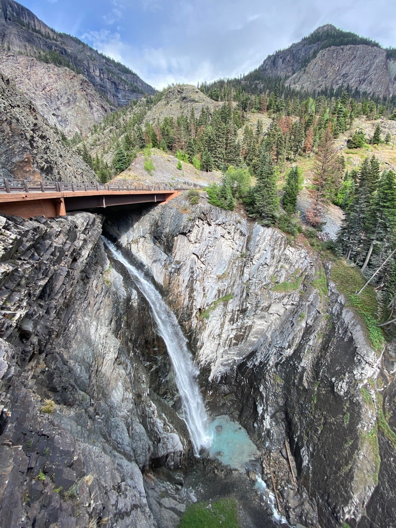 Photograph of Bear Creek Falls in Ouray Colorado