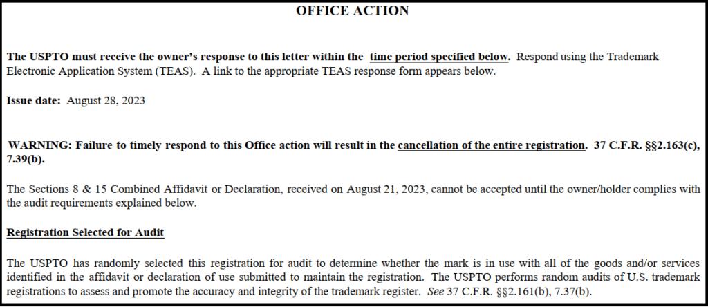I Received a Post-Registration Office Action in My Trademark ...
